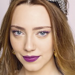 Красивый макияж. Сочетание фиолетового с золотым