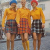 Женская мода клетка 1970-е годы Женская мода клетка 1970-е год