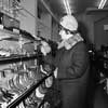 Мода 1960-х, женщина с сумочкой из синтетической соломки Мода 1960-х