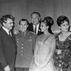 Сергей Бондарчук, Борис Андреев, Марина Влади, Лидия Смирнова и советские космонавры на московском кинофестивале, 1965 г.