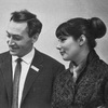 Марина Влади, Вячеслав Тихонов и Татьяна Самойлова, московский кинофестиваль, 1965 г.
