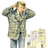 Карикатура на стилягу. Польша, 1960-е