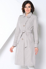 Женский плащ DIXI CoAT молочного и синего цвета Женский плащ DIXI CoAT молочного и синего цвета