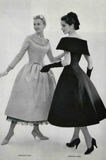 Пышные платья Кристиана Диора, 1954 год Пышные платья Кристиана Диора, 1954 год