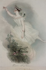 Юбка-пачка. М.Тальони, Сильфида, литография, 1832 г. художники А. Шалон и Р. Д. Лейн, музей V & A, Лондон Юбка-пачка. М.Тальони, Сильфида, литография, 1832 г. художники А. Шалон и Р. Д. Лейн, музей V & A, Лондон