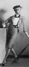 Костюм Диора с юбкой-карандашом, 1958 год Костюм Диора с юбкой-карандашом, 1958 год
