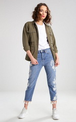 Джинсы с вышивкой Topshop Джинсы с вышивкой Topshop