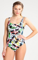 Слитный купальник с принтом MOSCHINO SWIM