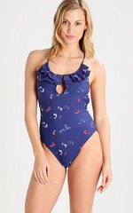 Слитный купальник с рюшами Tommy Hilfiger