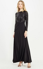 Черное блестящее платье Lauren Ralph Lauren Черное блестящее платье Lauren Ralph Lauren