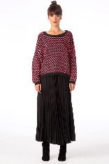 Юбка плиссе и свитер oversize